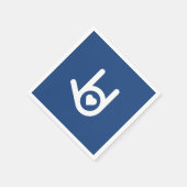 ブルーナプキンス、愛してる スタンダードカクテルナプキン (角)