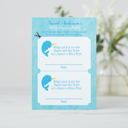 ブルーナルファルベビーおむつラッフルゲーム エンクロージャーカード (スタンド正面)