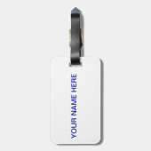 ブルーナンタケット島の地図 ラゲッジタグ (裏面縦)