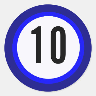 ブルーナンバーシールの濃淡 ラウンドシール