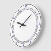 ブルーナンバーズクロックダイヤル ラージ壁時計 (傾斜)
