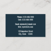 ブルーナンバー書記名刺 名刺 (裏面)