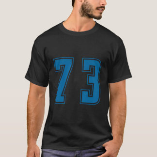 ブルーナンバー73チームジュニアスポーツ番付制服 Tシャツ