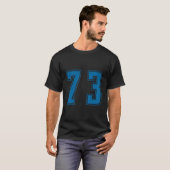 ブルーナンバー73チームジュニアスポーツ番付制服 Tシャツ (正面フル)
