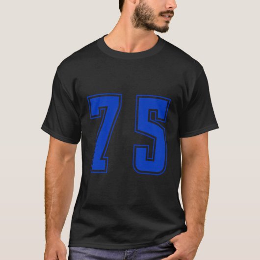 ブルーナンバー75チームジュニアスポーツ番付制服 Tシャツ (正面)