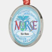 ブルーナースモットーカスタムナースオーナメント メタルオーナメント (左)