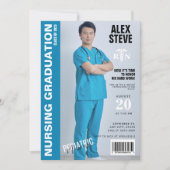 ブルーナースRN卒業フォトマガジン 招待状 (正面)