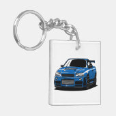 ブルーニッサンR34スカイライン キーホルダー (正面左)