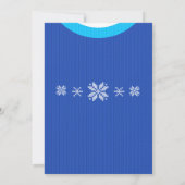 ブルーニットセーター クリスマスパーティーの必需品 Baby It's Cold Outside 招待状 (裏面)