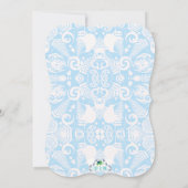 ブルーニュージーランドトライバルデザインベビーシャワー – 男の子 招待状 (裏面)