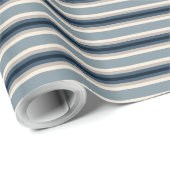 ブルーニュートラルストライプA ラッピングペーパー (ロールコーナー)