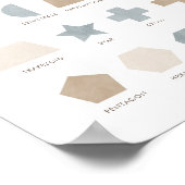 ブルーニュートラル形状教育教室の装飾 ポスター (角)