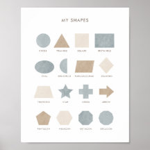 ブルーニュートラル形状教育教室の装飾