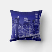 ブルーニューヨークシティナイトピロー クッション (裏面)
