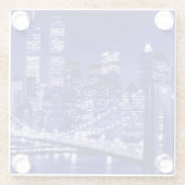 ブルーニューヨークシティナイト ガラスコースター (裏面)