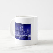 ブルーニューヨークシティナイト コーヒーマグカップ (正面左)
