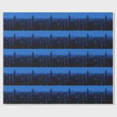 ブルーニューヨークシティナイト ラッピングペーパー (フラット)