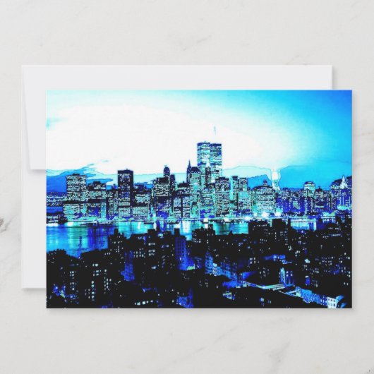 ブルーニューヨークシティ招待状 招待状 (正面)