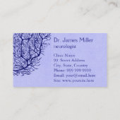 ブルーニューロロジストビジネスカードとニューロンスケッチ 名刺 (裏面)