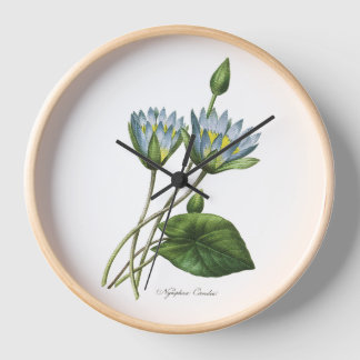 ブルーニンフエレガントェアフランスのカントリーウッド 壁時計