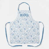 ブルーヌードルドレスパスタシェフアダルトエプロン エプロン (正面)