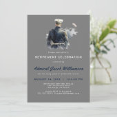 ブルーネイバルシルーエット退職金 招待状 (スタンド正面)