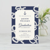 ブルーネイビーいかり卒業 招待状 (スタンド正面)