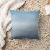 ブルーネイビーグラデーションウォーター色 クッション (ブランケット)