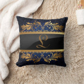 ブルーネイビーグリッターシークインディスコソファ装飾用クッション クッション (ブランケット)