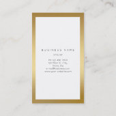ブルーネイビーゴールデンフレーム大理石VIP垂直 名刺 (裏面)