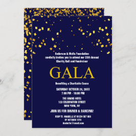 ブルーネイビーチャリティボール企業の募金パーティー 招待状