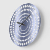 ブルーネイビービップグレーシルバーダイヤモンドインフィニティ ラージ壁時計 (傾斜)