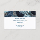 ブルーネイビーフローラ名刺 名刺 (裏面)