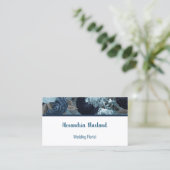 ブルーネイビーフローラ名刺 名刺 (スタンド正面)