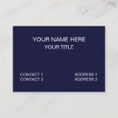 ブルーネイビーブルーバラフラワー 名刺 (裏面)