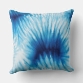 ブルーネイビーホワイトストライプ絞り染め クッション (裏面)