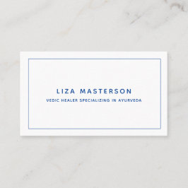 ブルーネイビーホワイト代替医療ミニマル 名刺