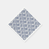 ブルーネイビーボタニカル スタンダードカクテルナプキン (角)