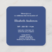 ブルーネイビーミニ卒業パーティクラスの2025 エンクロージャーカード (裏面)