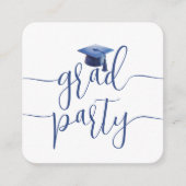 ブルーネイビーミニ卒業パーティクラスの2025 エンクロージャーカード (正面)