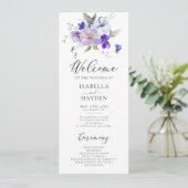 ブルーネイビーラベンダー薄紫素朴フローラ結婚ズ プログラム (スタンド正面)