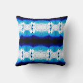 ブルーネイビー白地中海の大モザイク クッション (裏面)