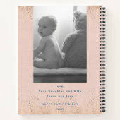 ブルーネイビー脚本のお父さんの日の海モダン日記 ノートブック (裏面)