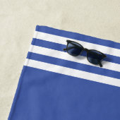 ブルーネイビー航海のいかりヨットクラブセーリングクジラ ビーチタオル (インサイチュ)