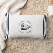 ブルーネイビー航海のいかりヨットクラブボートセーリング ランバークッション (ブランケット)