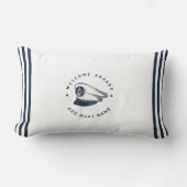 ブルーネイビー航海のいかりヨットクラブボートセーリング ランバークッション (正面)