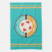 ブルーネイビー航海のいかりヨットクラブボートマリーナ キッチンタオル (縦)