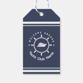 ブルーネイビー航海のいかりヨットクラブボートマリーナ ギフトタグ