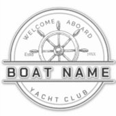 ブルーネイビー航海のいかりヨットクラブボートマリーナ シール (正面)