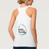 ブルーネイビー航海のいかりヨットクラブボートマリーナ タンクトップ (裏面)